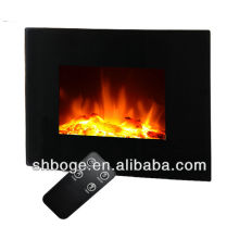 new curved wall mounted mini fake electric fireplace with remote control